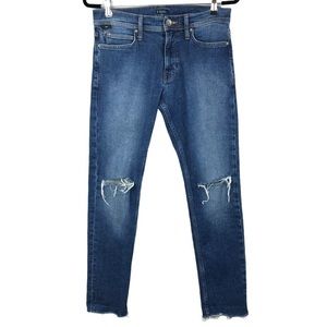 Urban Outfitters BDG Skinny Jeans Size 30 stretch raw hem ripped knee